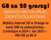 Gigabajty po 20 groszy, bez doładowań, internet 5G w Orange w Polsce
