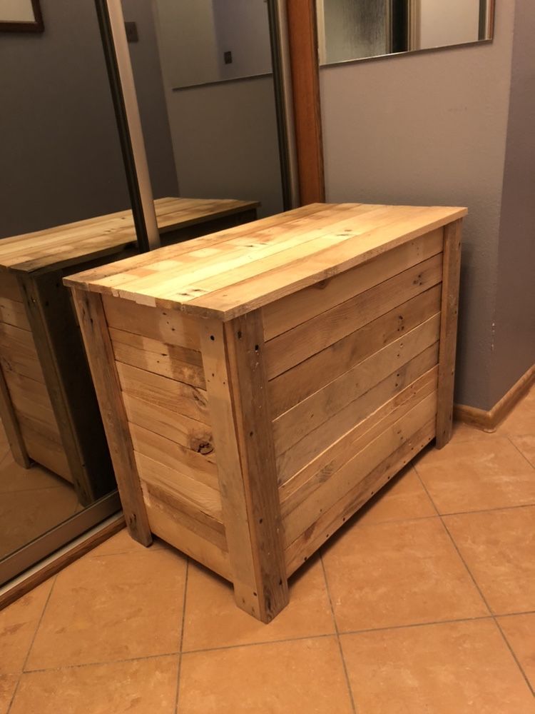 Drewniana skrzynia kufer, stolik na balkon, do ogrodu, garażu