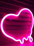 lampka led róż pink serce bittersweet