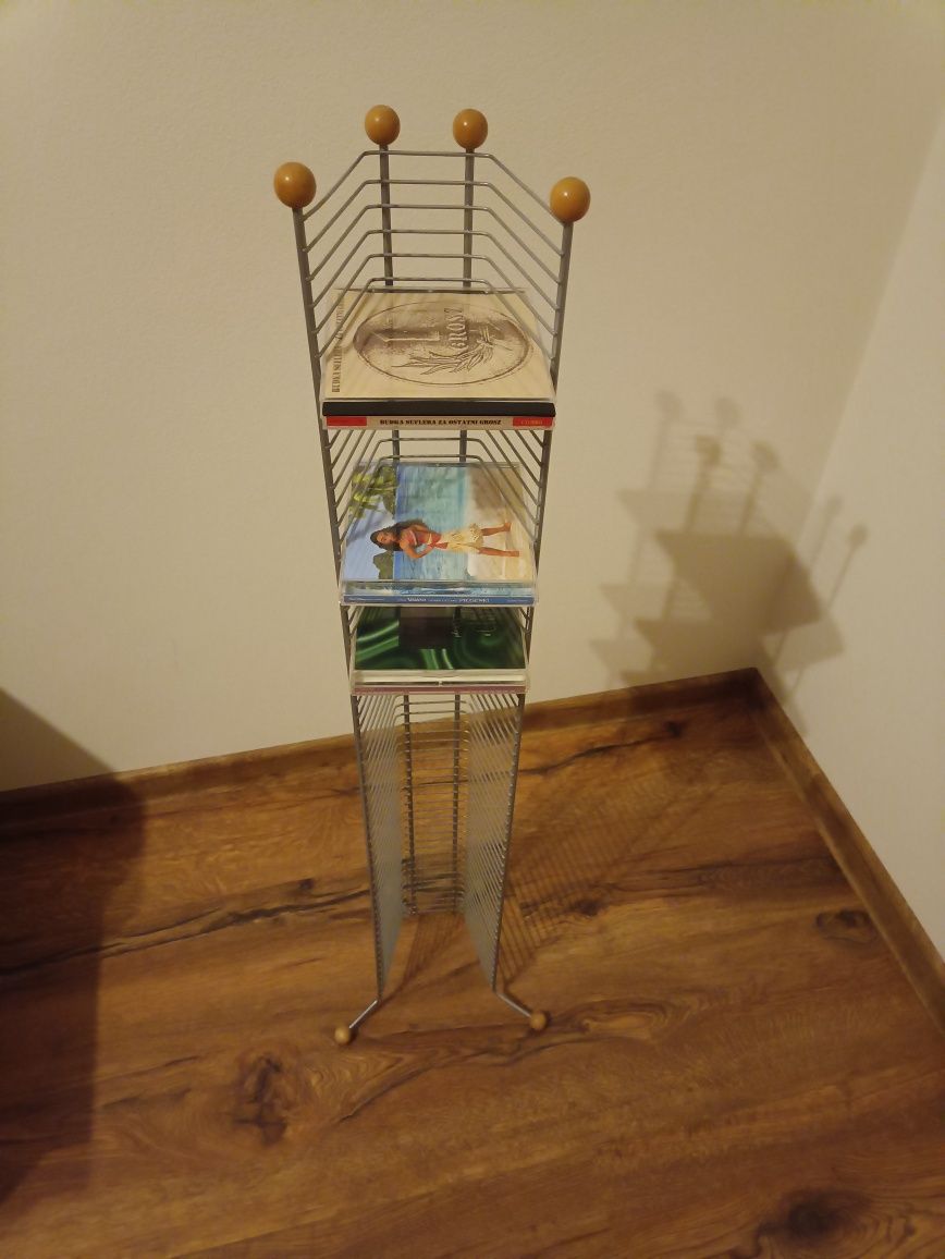 Metalowy stojak półka na płyty CD