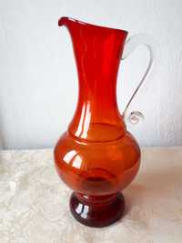 wazon PRL stare szkło kolorowe