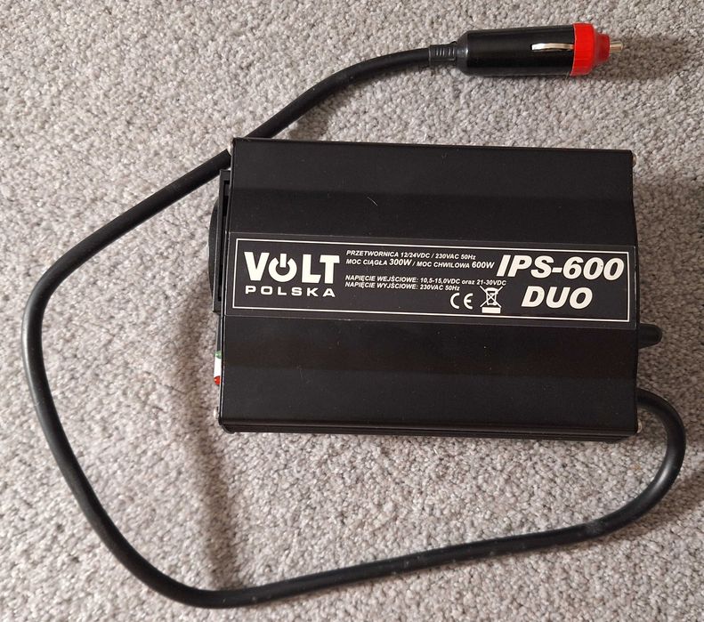 Przetwornica napięcia 12V 24V na 230V 600W zasilanie awaryjne UPS USB