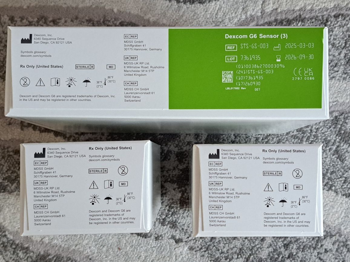 Sensor Dexcom G6 Nowy 5 SZTUK