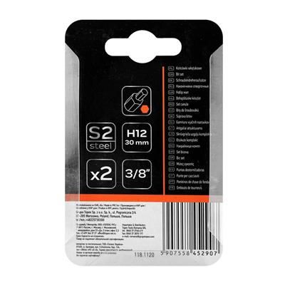 Końcówka HEX imbus 12mm L-30mm 3/8 S2 2szt Neo