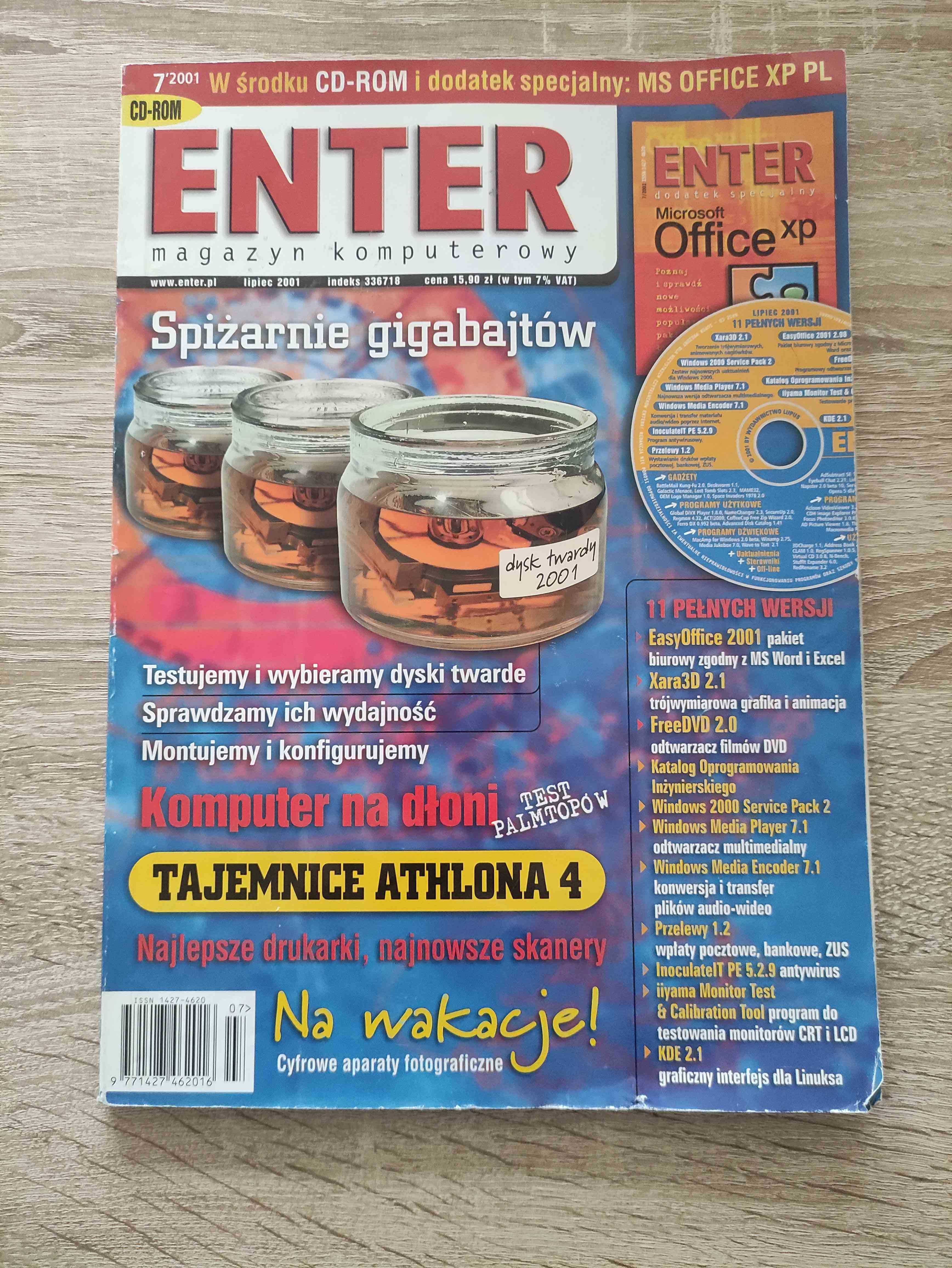 Magazyn komputerowy Enter 7/2001 Rzeszów