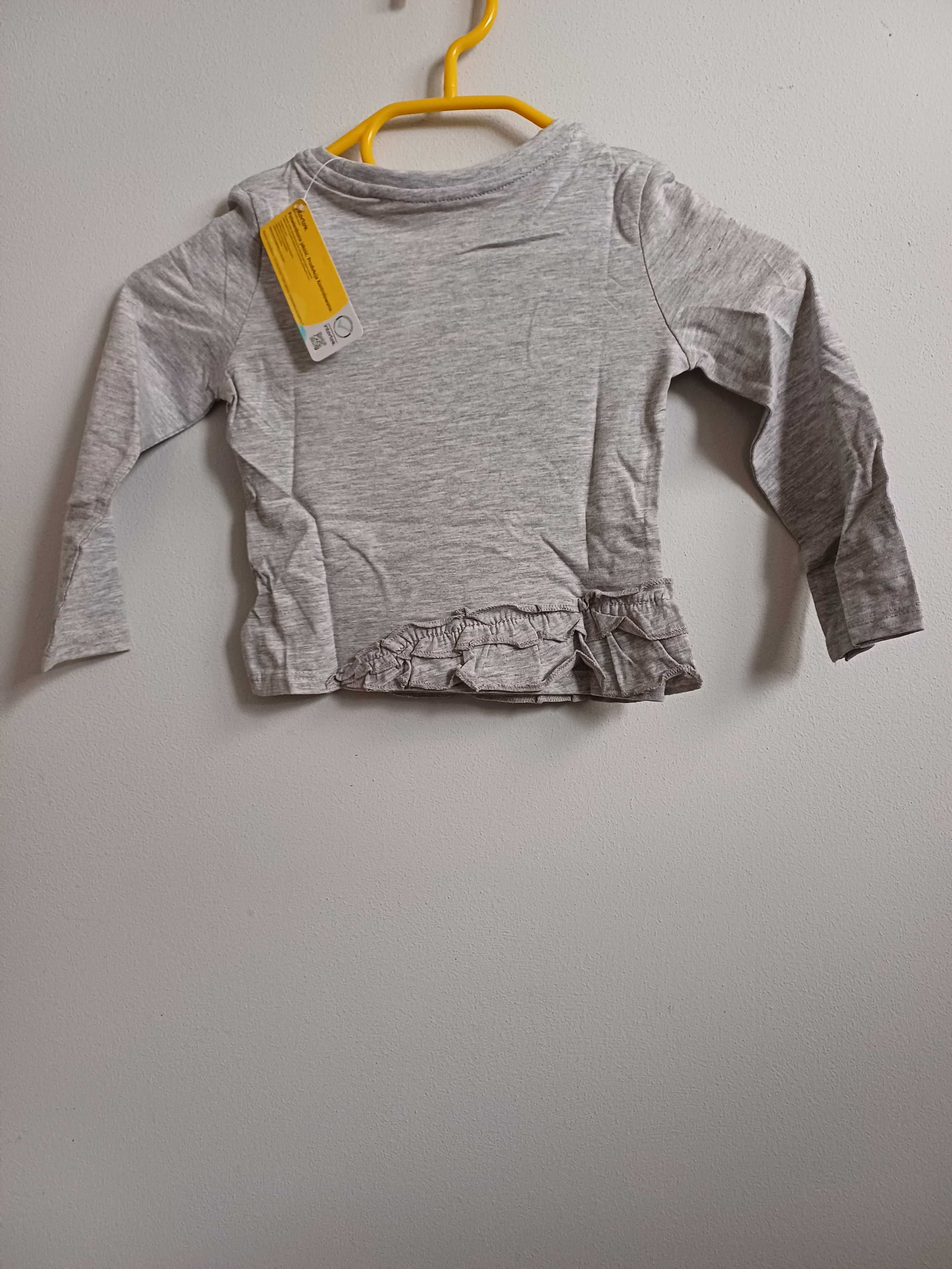 Bluzka dziewczęca na długi rękaw r. 86/92