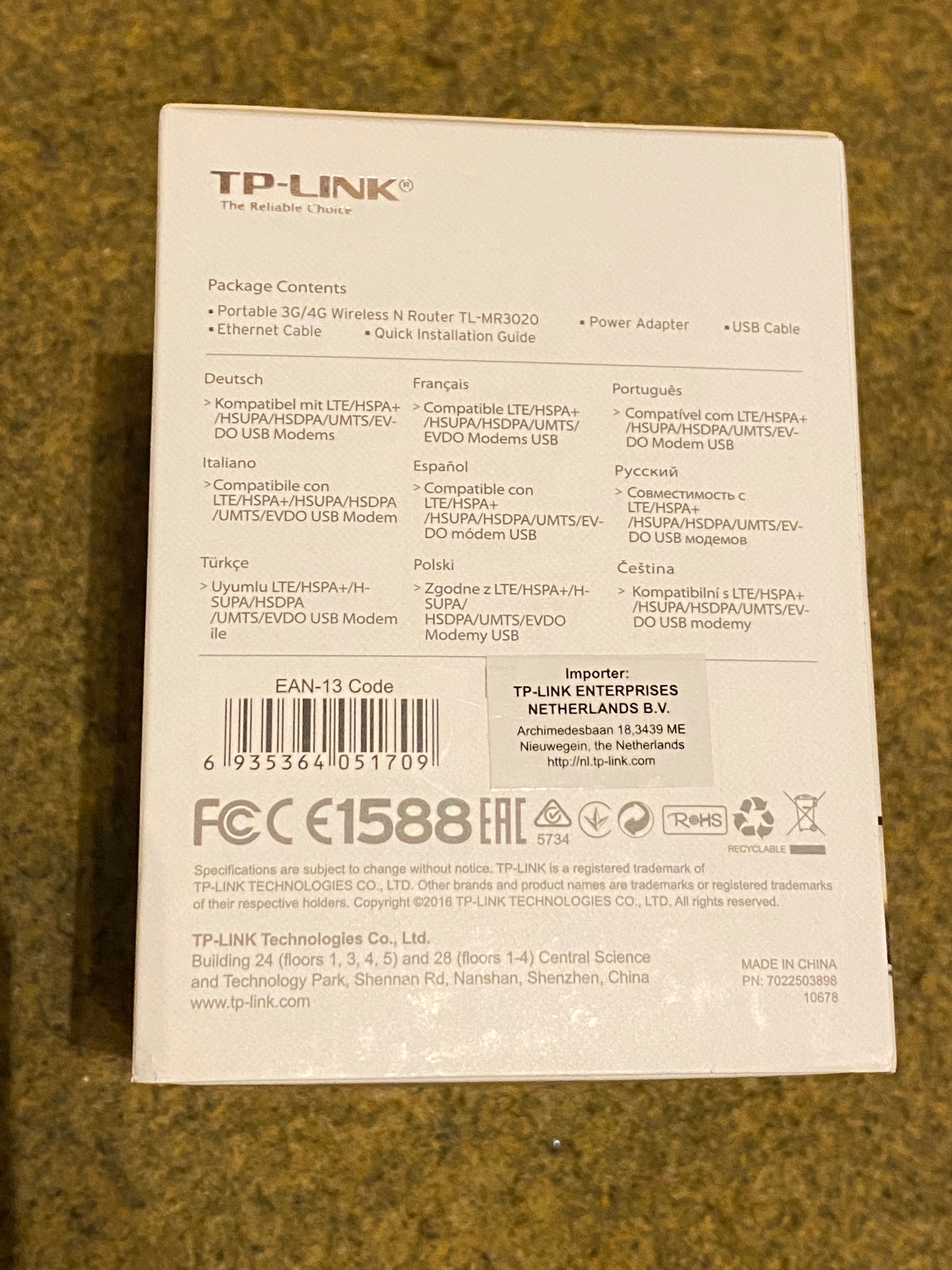 Router Portátil 3G/4G Wireless N - TP-Link TL MR3020