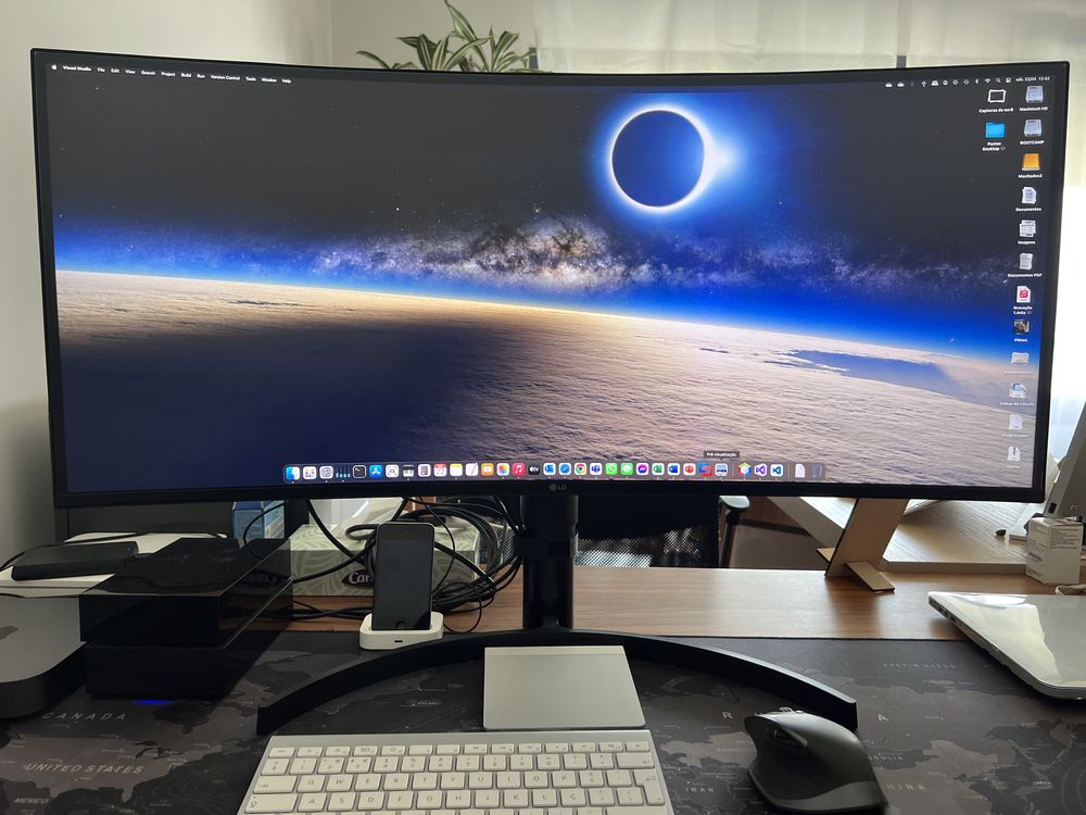 Monitor Curvo UltraWide 34” LG USB-C caixa original