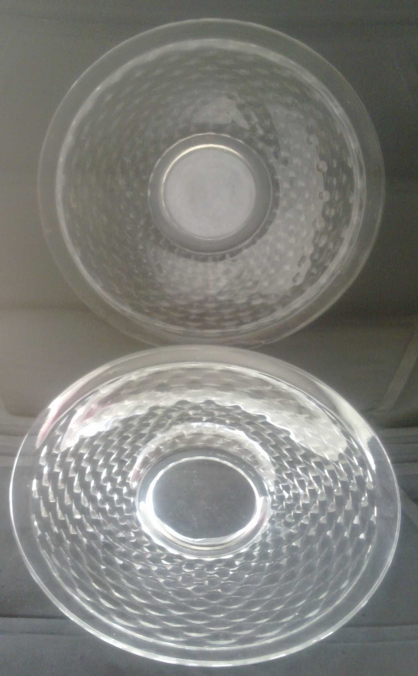 2 szklane talerze półmiski. 28, 3 cm.. PRL