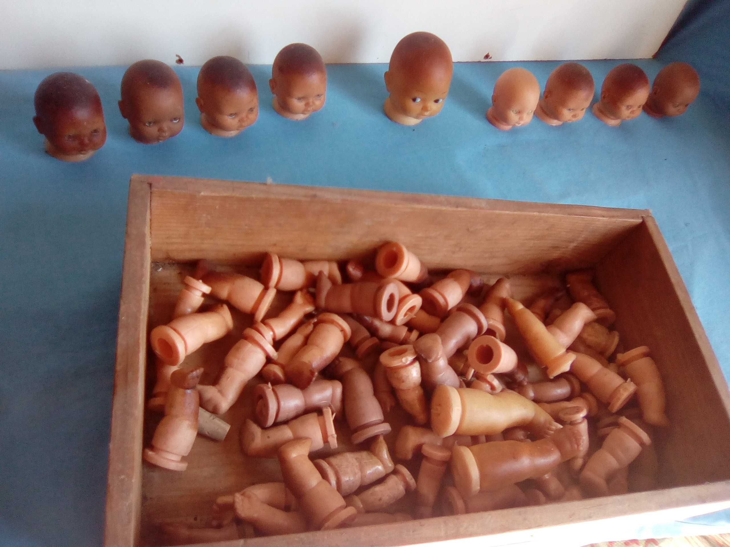 Lote de peças para restauro de bonecos em borracha
