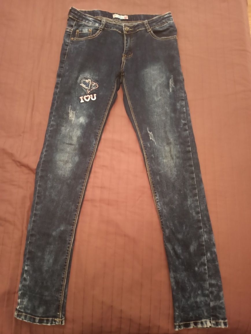 Spodnie jeansowe rurki rozmiar 164