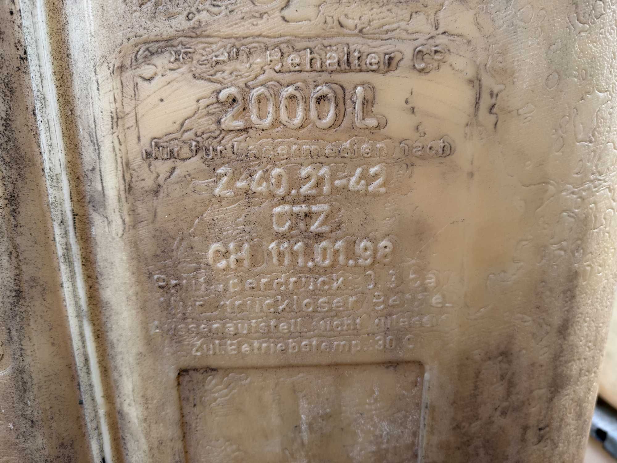 Zbiornik Mauzer Roth 2000L olej paliwo ropę