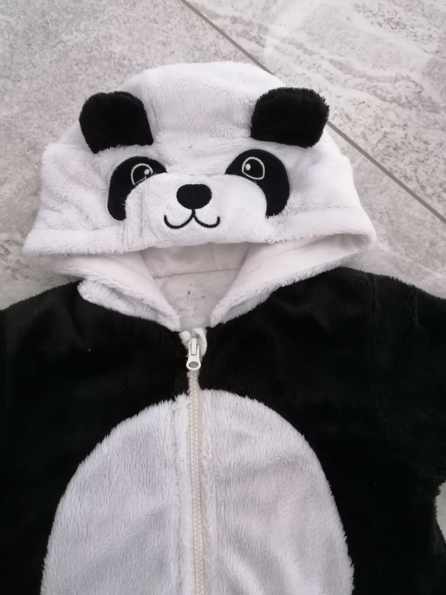 Kombinezon wiosenny Panda Primark 68 czarny