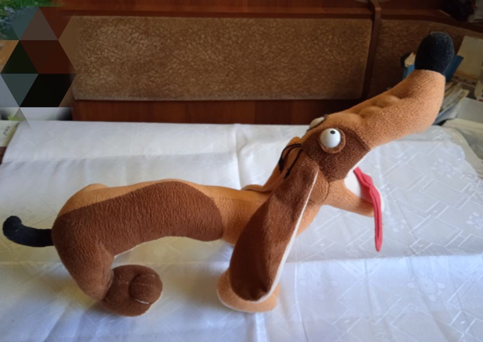 Мягкая игрушка "Собака такса". Б/У. Состояние хорошее.