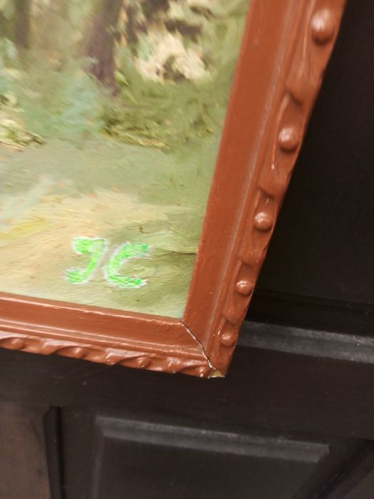 Uroczy obraz olejny zima