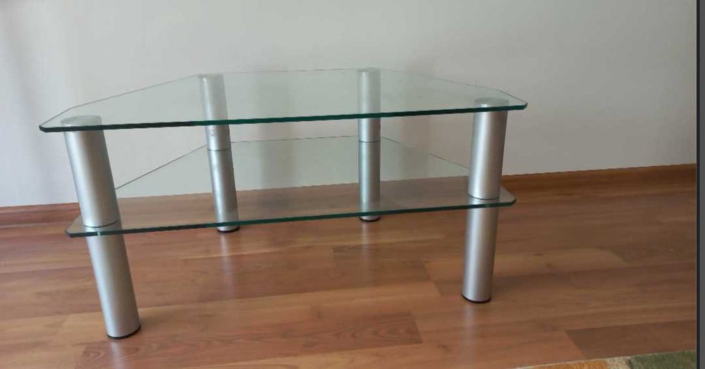 Stolik RTV szklany