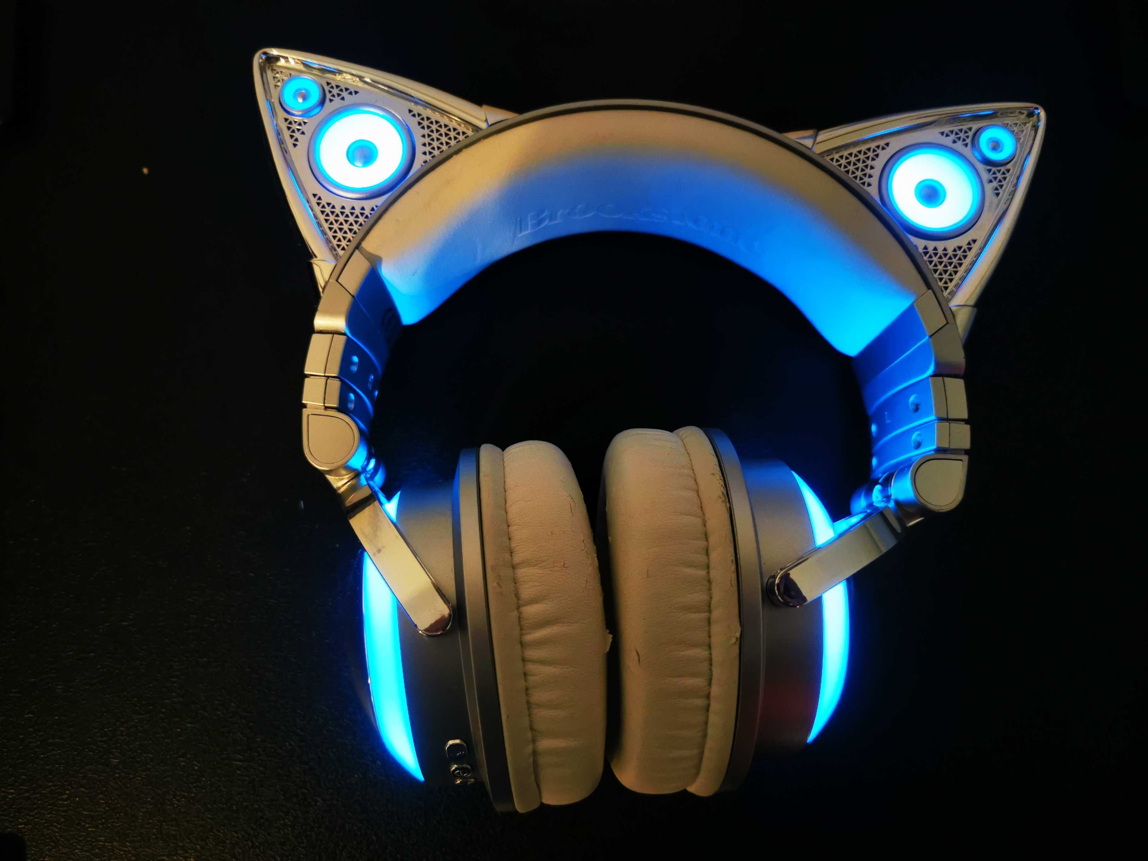HEADPHONES CATHEADPHONES bluetooth ou com fio, carregamento usb