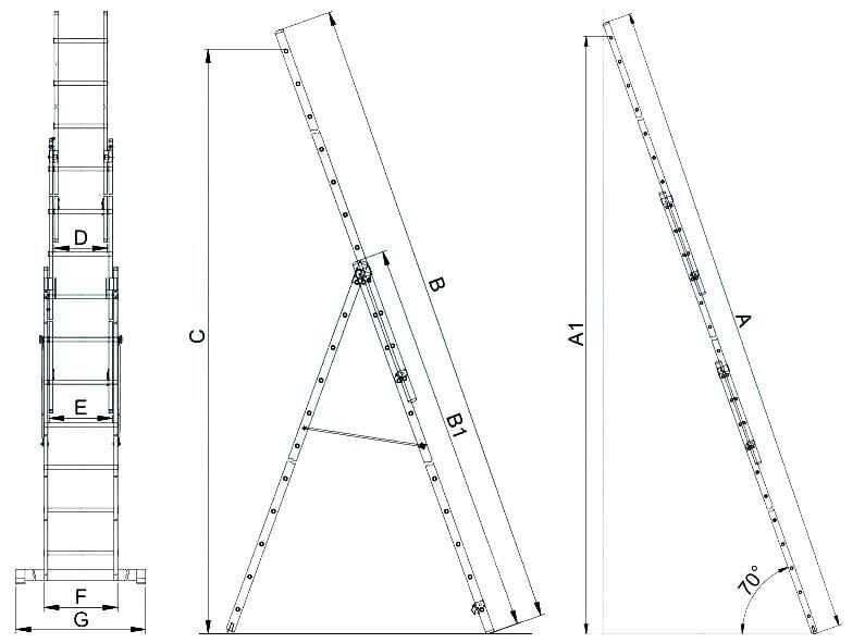 Оренда стремянки-драбини  11м. 3-секції по 4,6м режимі стремянки 8м.