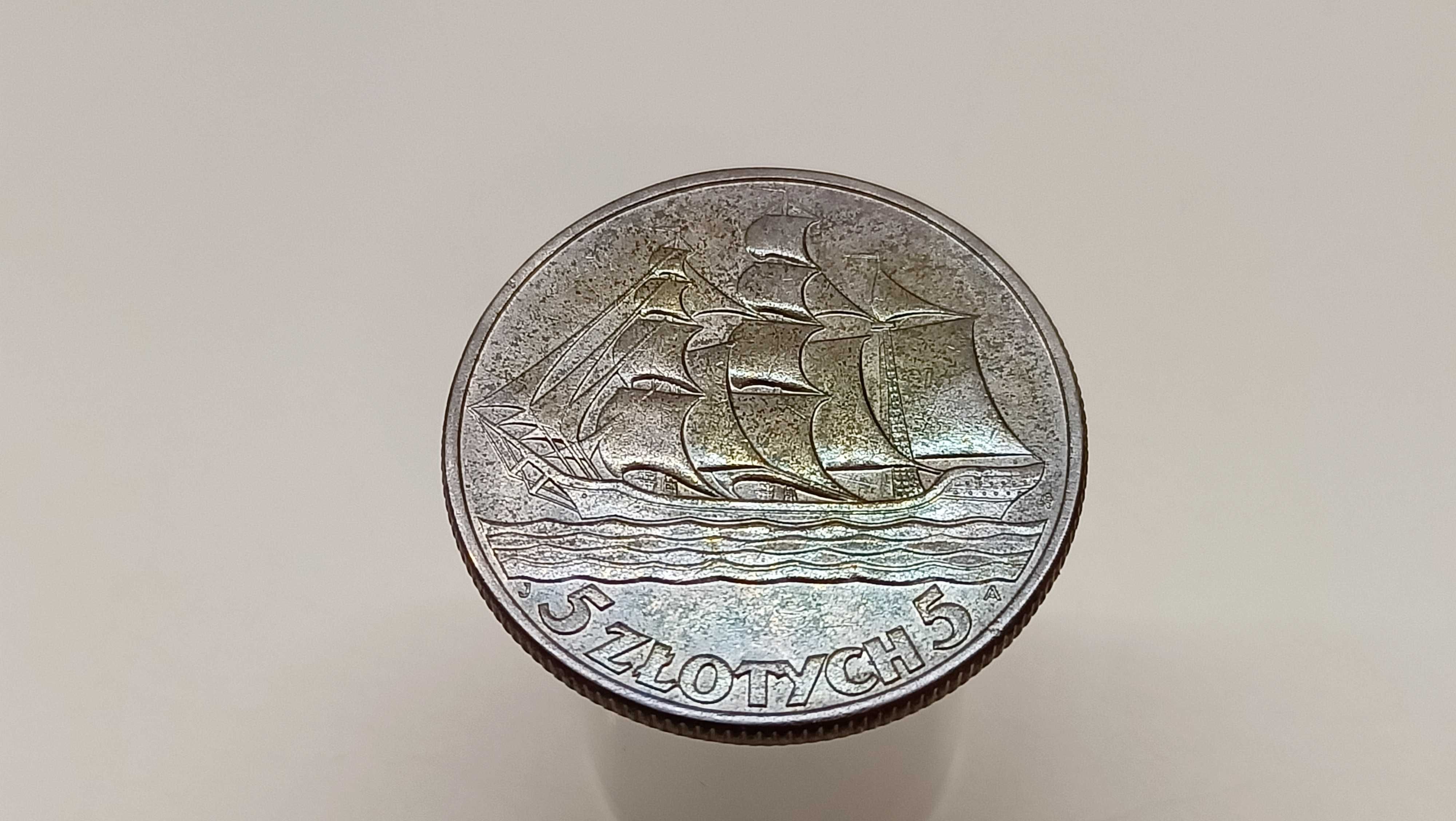 5 złotych Żaglowiec, 1936, MENNICZY, II RP