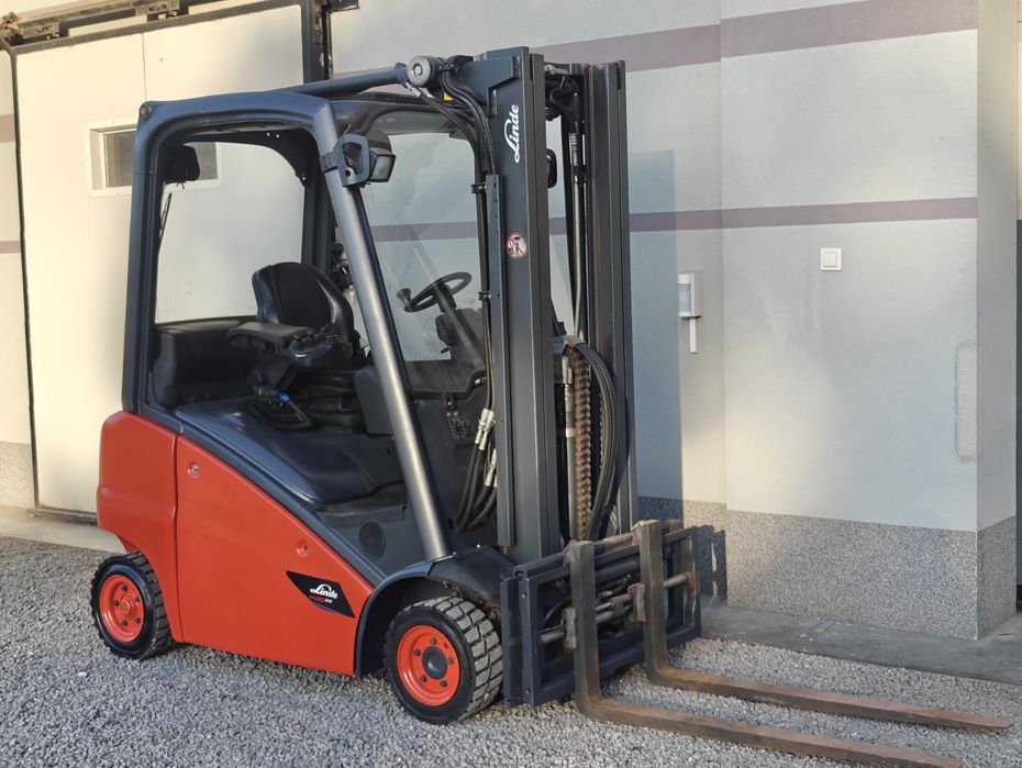 Wózek Linde H18 Triplex 4.7m4 Sekcje Pozycjoner Sprowadzony