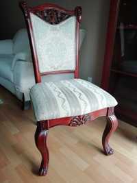 Jedno  krzesło tapicerowane lub 3/komplet