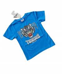Niebieska bluzka dla chłopca t-shirt  nowy 122-128