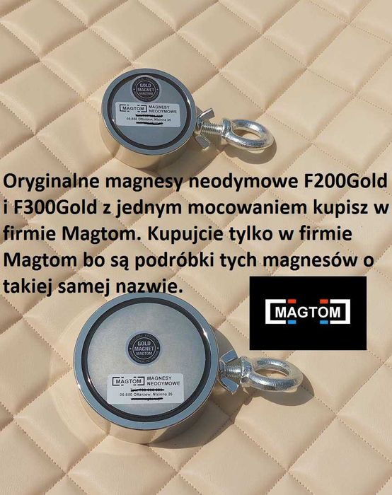 Magnes neodymowy do poszukiwań  F300Gold Magtom Oryginał