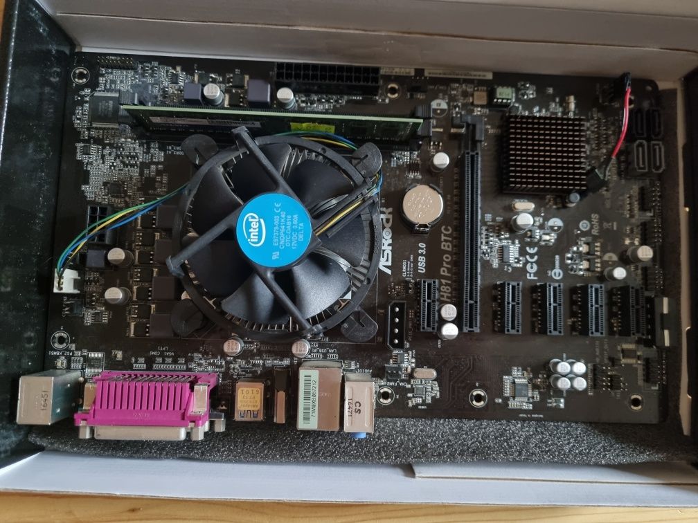 Комплект Материнська плата ASRock H81 Pro BTC R2.0+I