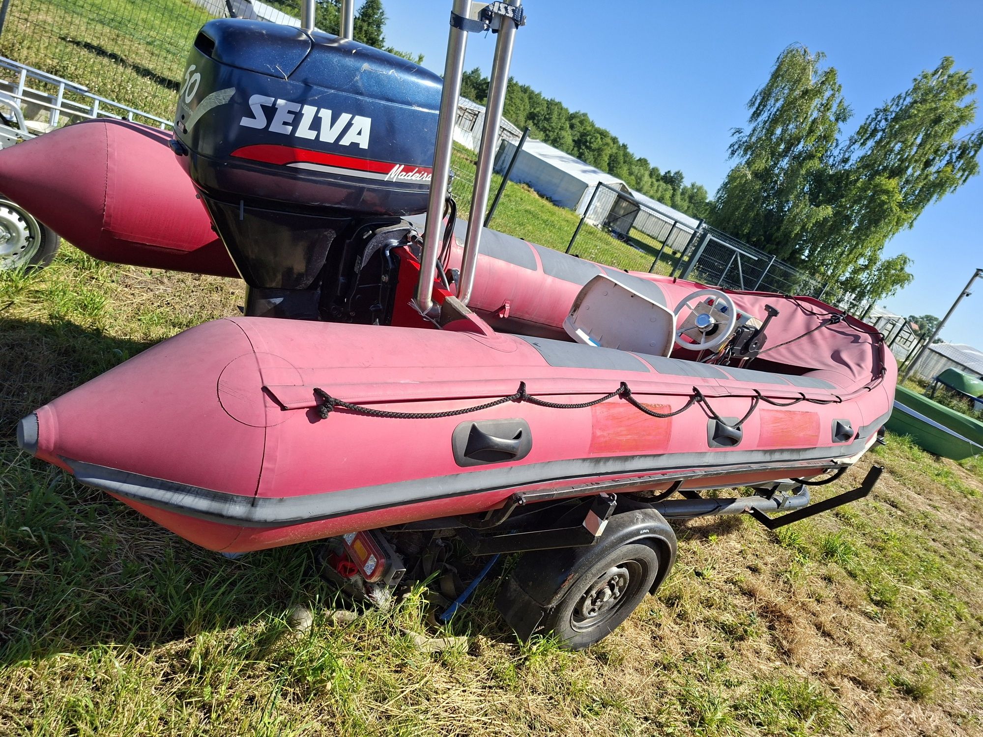 Ponton 480 mozliwosc silnik zaburtowy przyczepa podlodziowa