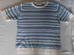 Sweter damski na krótki rękaw w paski