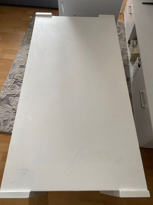Ława przemalowana na biało 115x 60