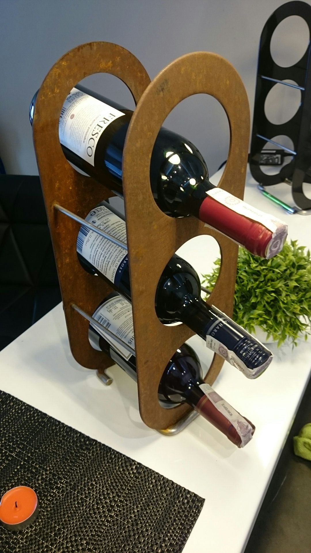 Stojak na Wino STAL Corten Design Loft Industrial
