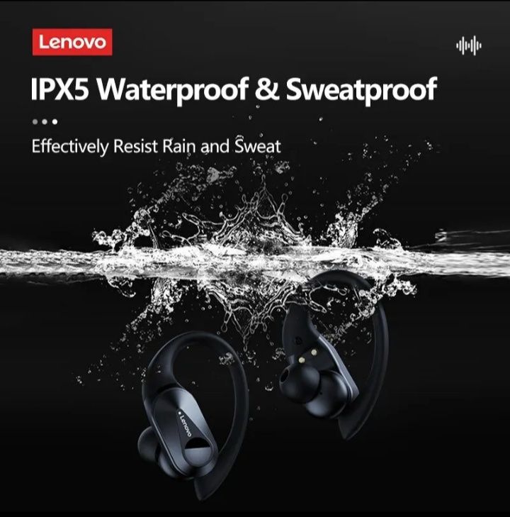 Бездротові спортивні Bluetooth навушники Lenovo LT 75