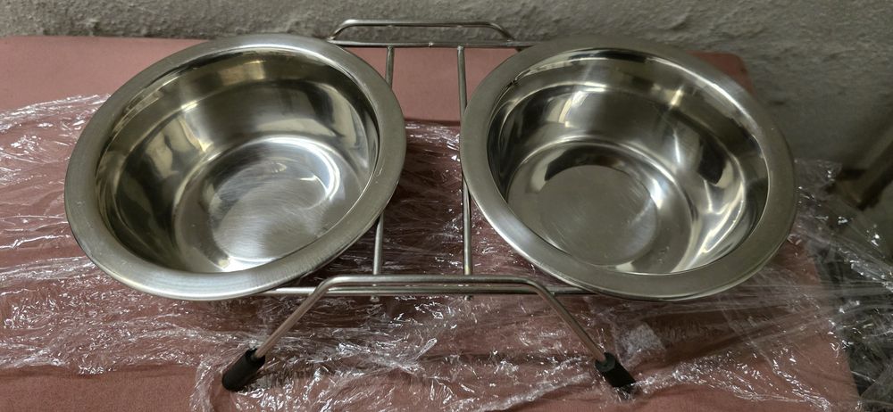 Conjunto Potes em Inox alimentação Gato/Cão