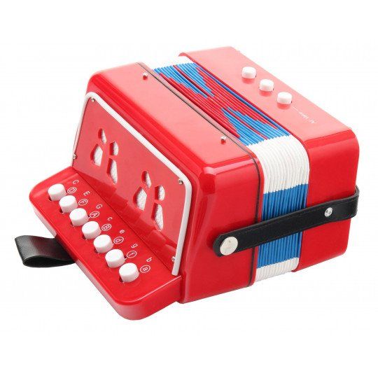Akordeon Dla Dzieci Zabawka Mały Czerwony Do Nauki Gry