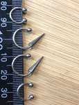 4 szt Piercing septum 10mmx1.2 2szt + 8mmx1.2 2szt STAL