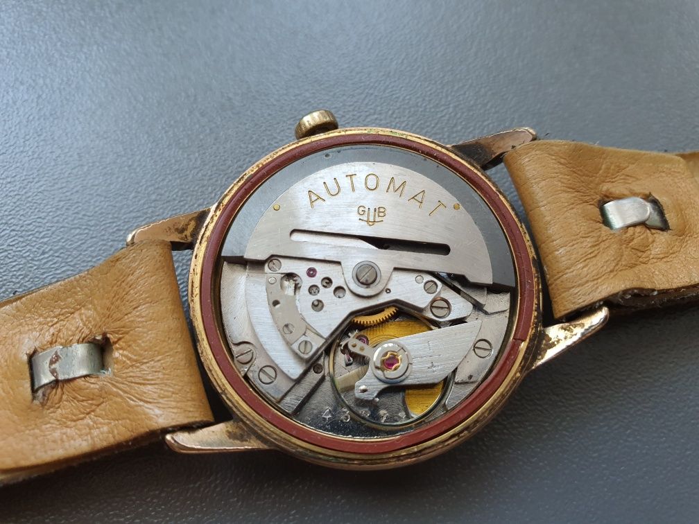 Zegarek Glashutte Spezimatic 23 rubis jewels automatyczny złocony AU