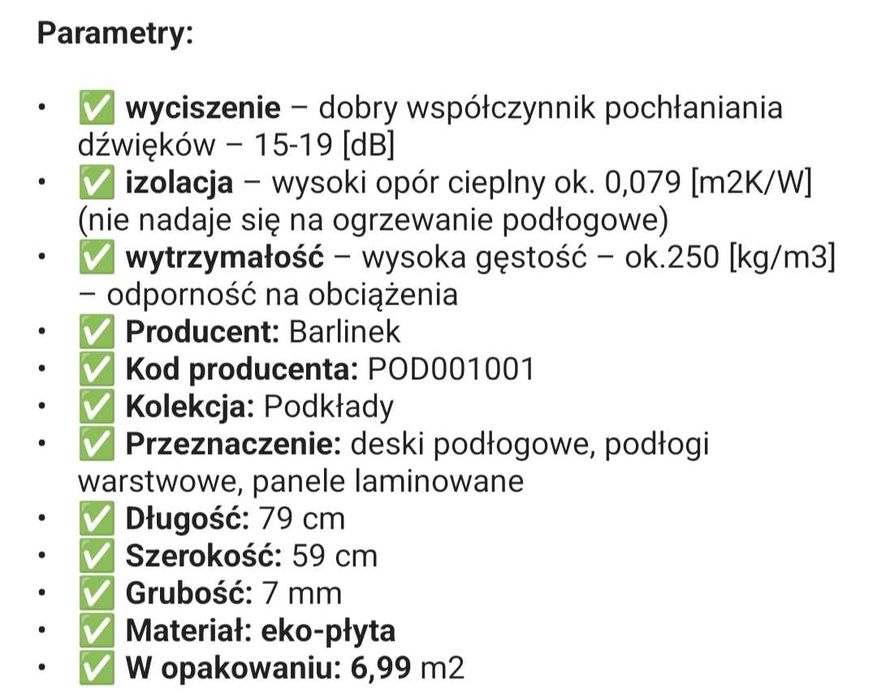 Podkład pod panele 7 mm