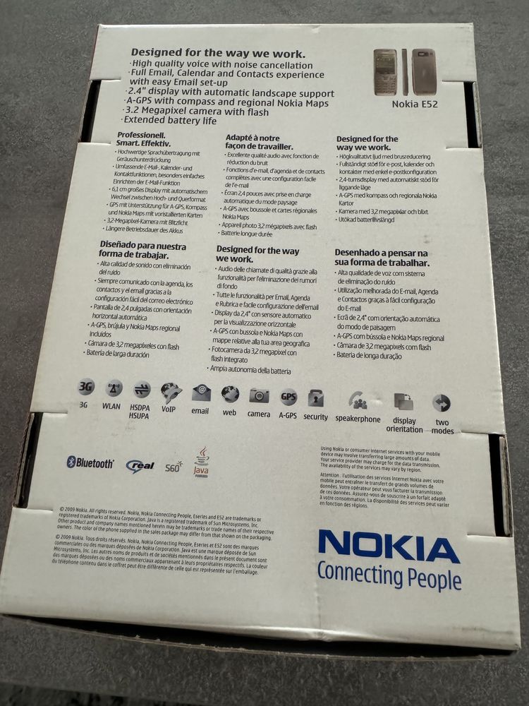 Puste pudełko Nokia E52