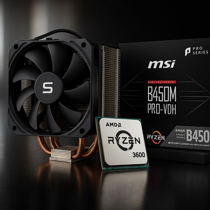 Ryzen 5 3600 | Płyta MSI B450 PRO-VDH | Chłodzenie SilentiumPC fortis3