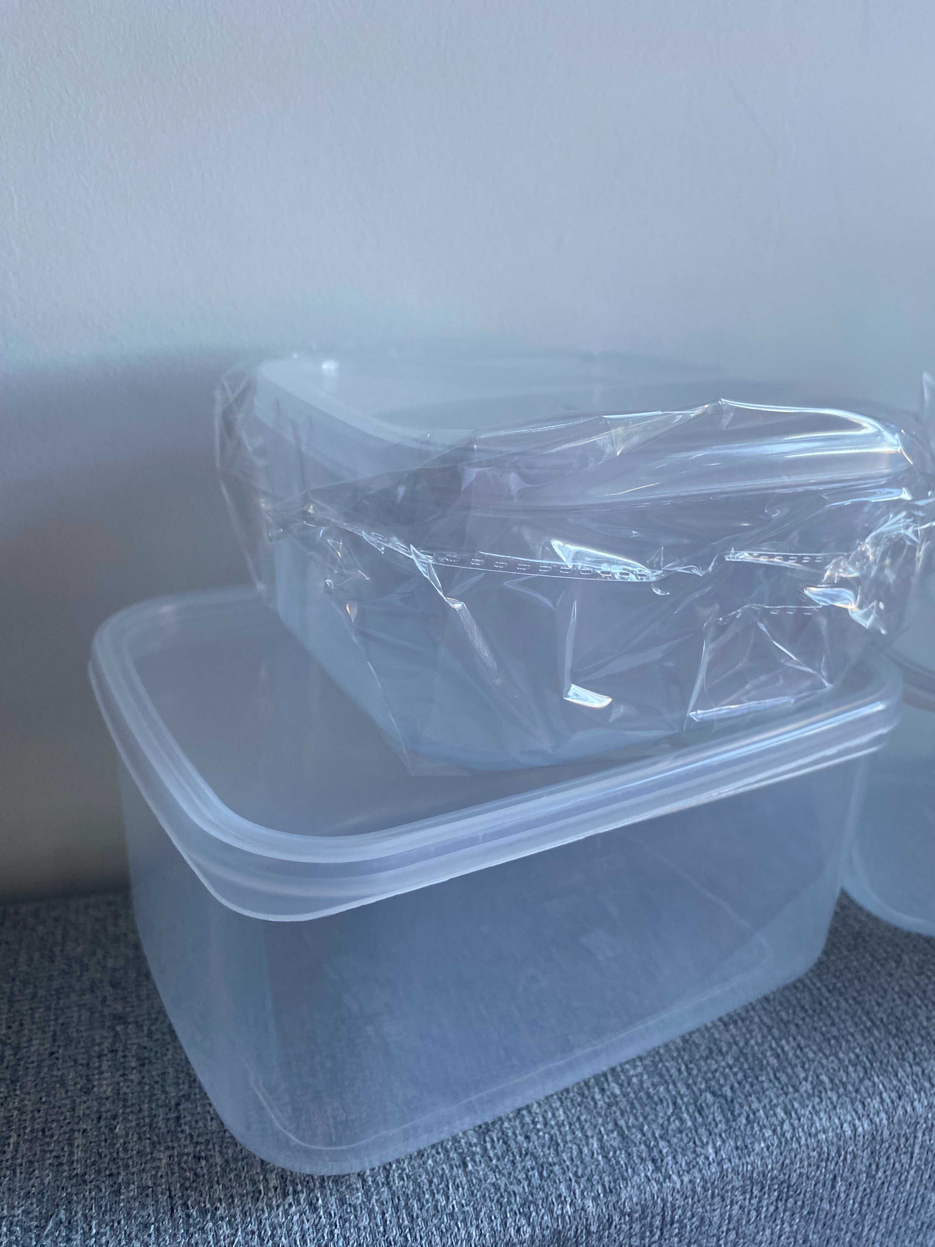 4szt plastikowe pojemniki na żywność do lodówki i do mikrofali