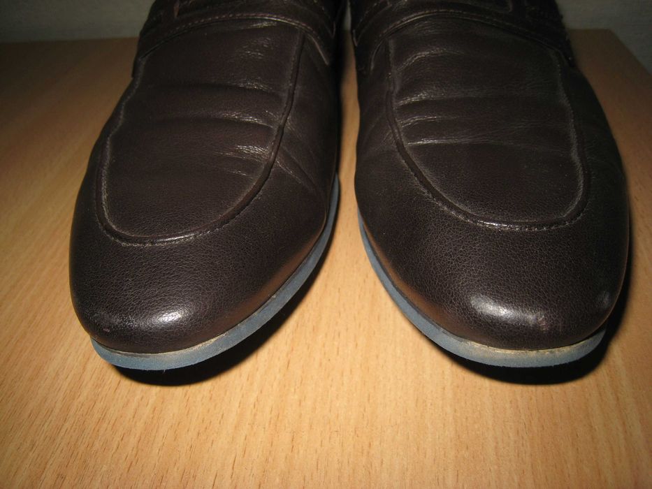 Туфли мужские кожаные коричневые 44 размер, скорее всего на узкую ногу
