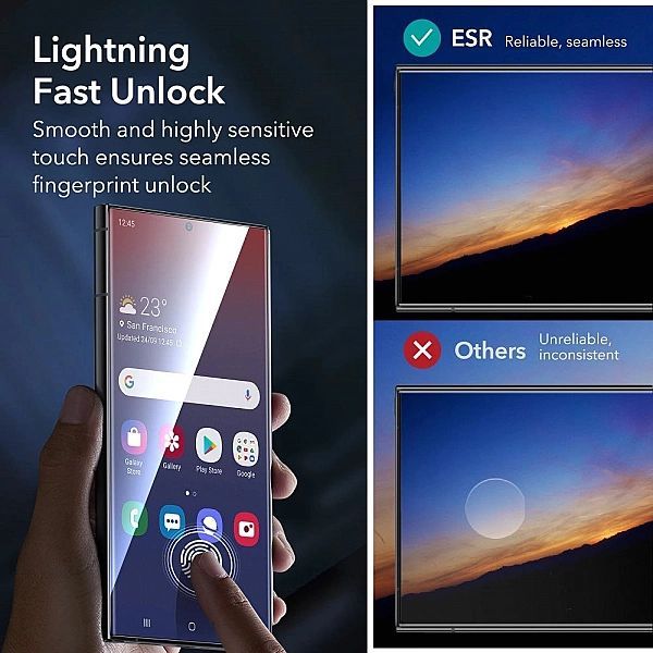 Szkło Hartowane Do Etui + Na Aparat Do Galaxy S24 Ultra - Aplikator