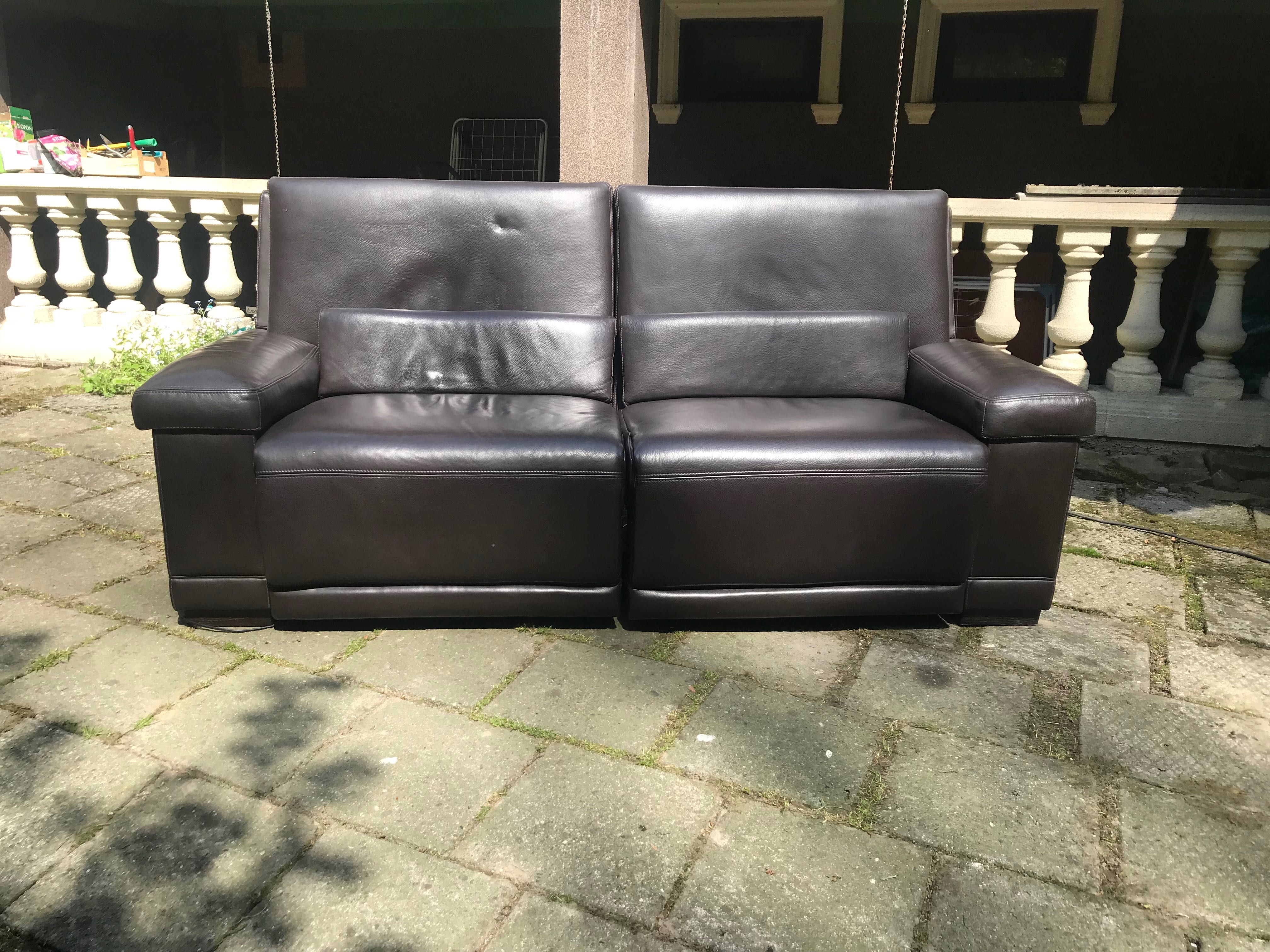 Sofa skórzana z funkcja relaks