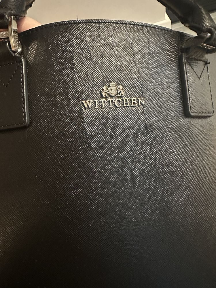 Wittchen czarna torebka torba shopper shopperka skóra saffiano