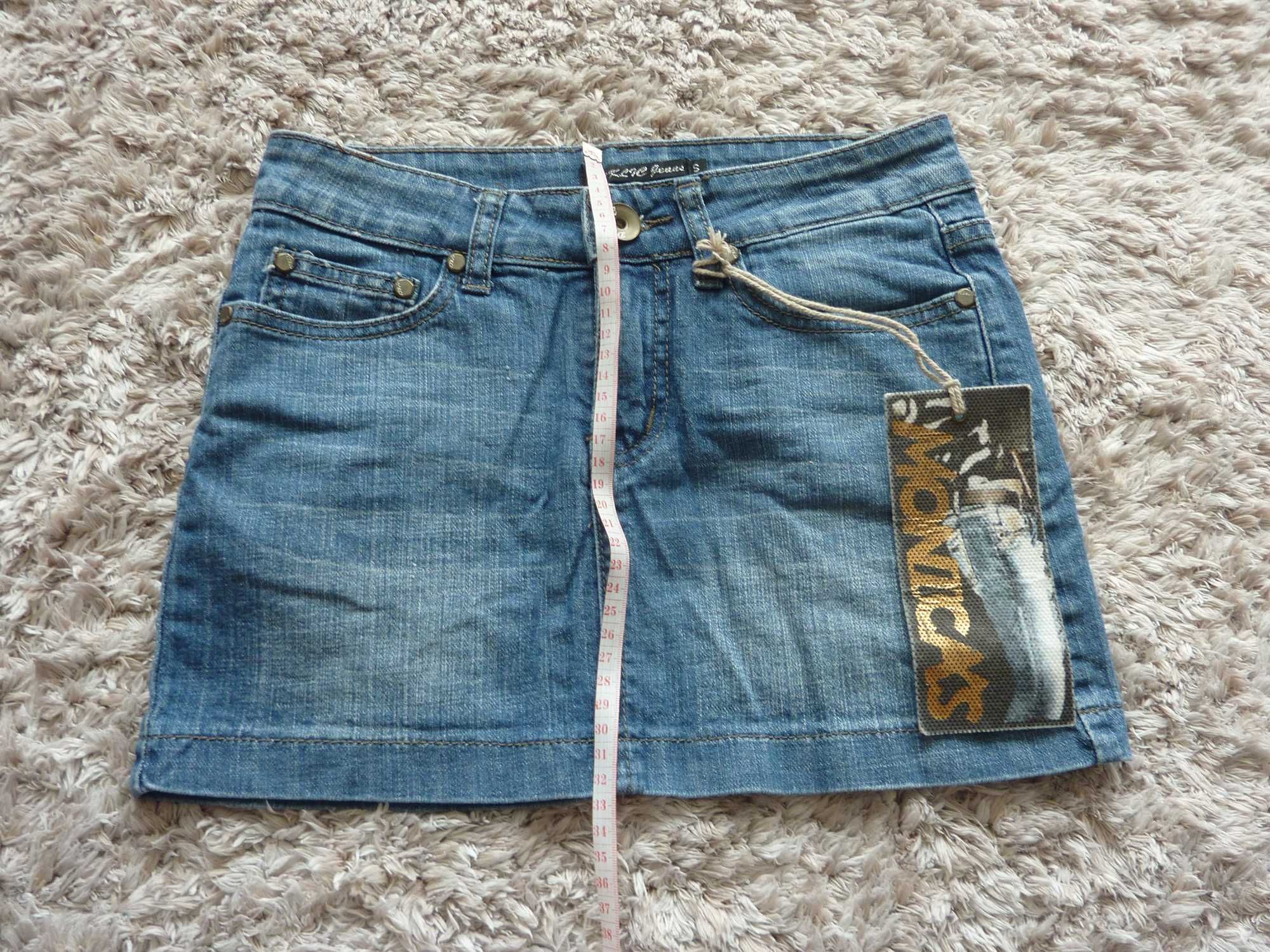 Nowa jeansowa mini spódniczka