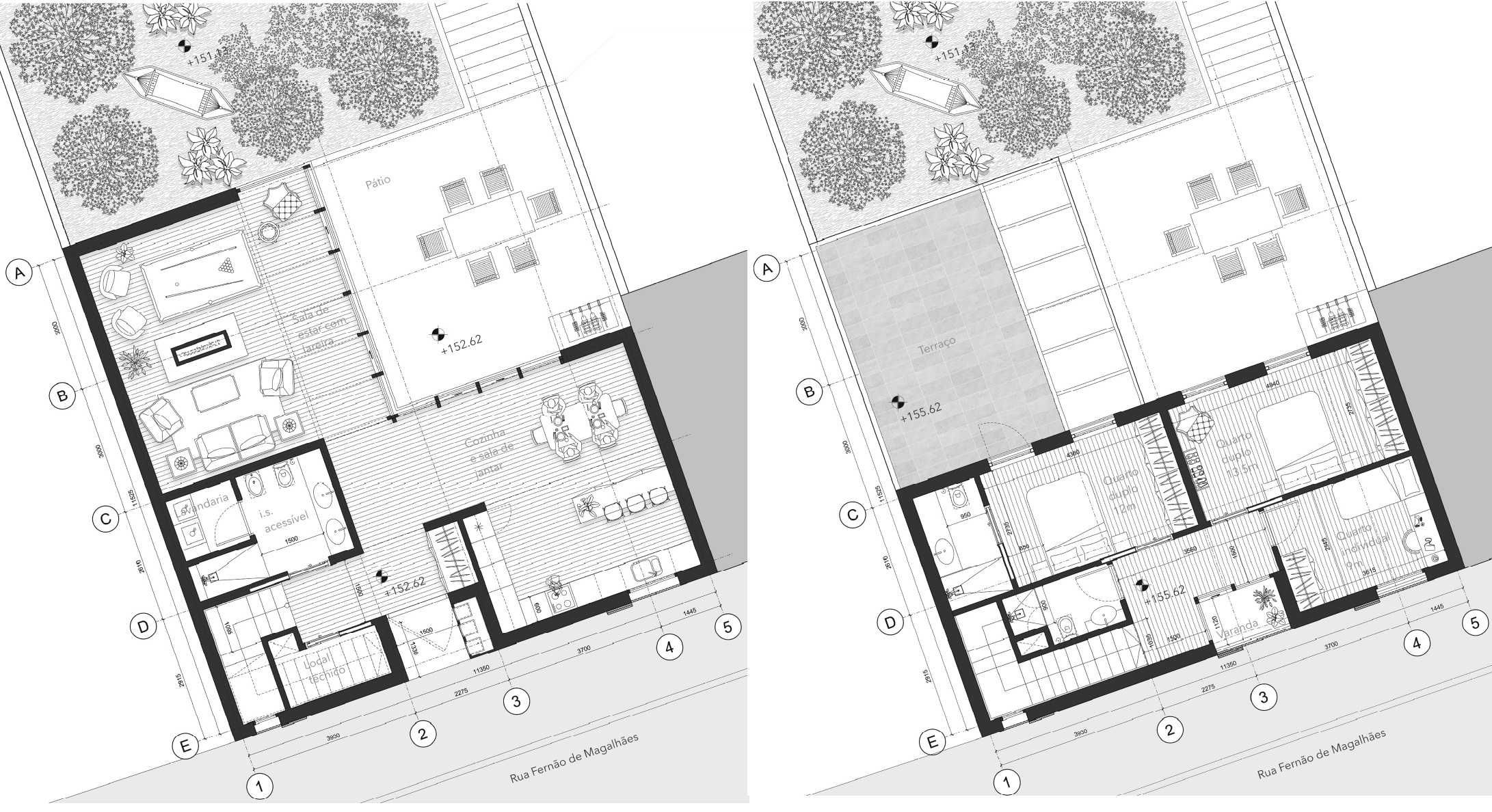 Lote de Terreno c/ saída para 2 ruas em Pedroso 388 m2 - Projeto 3 quartos