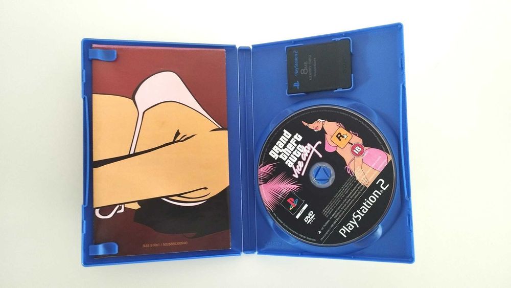 PS2 - GTA Vice City + Mapa + Cartão Memória 8MB - Completo com Manuais