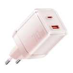Ładowarka Sieciowa Yueqi 70W Gan Usb-C + Usb-A (Różowy)
