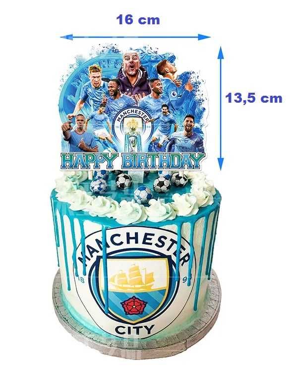Manchaster City Haaland Zestaw Urodzinowy Balony Baner Topper